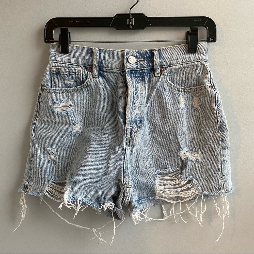 Pacsun Distressed High Rise Jean Shorts